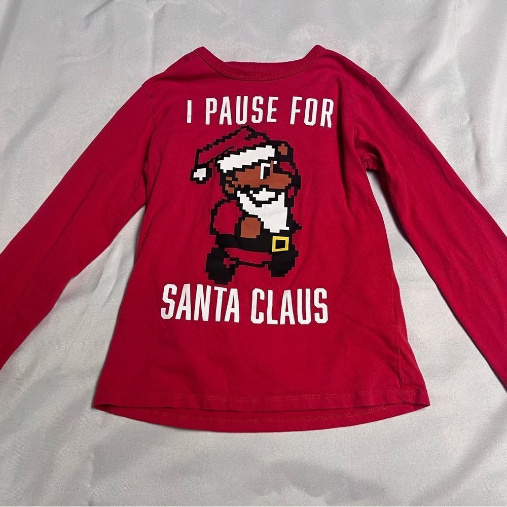 Children’s Place Red Santa Bear Long Sleeve‎ Tee
